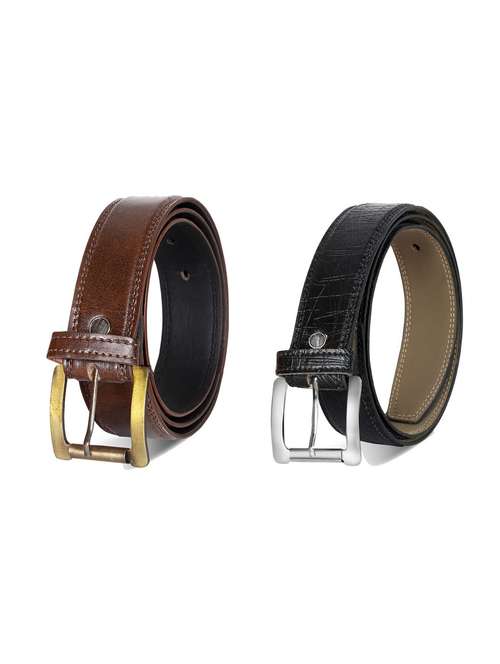 pack of 2 leatherette belt - 19226878 -  Standard Image - 0