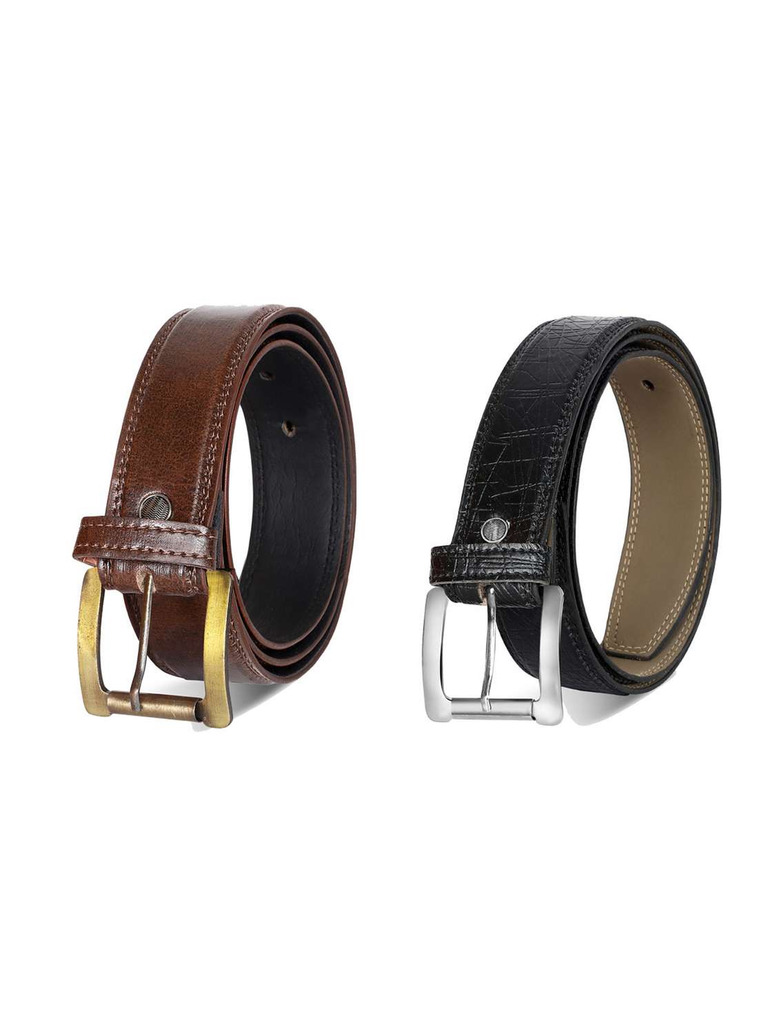 pack of 2 leatherette belt - 19226878 -  Zoom Image - 0
