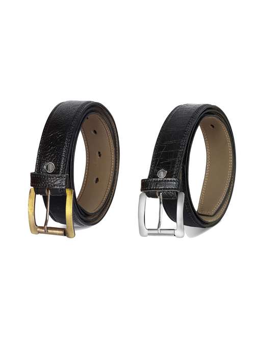 pack of 2 leatherette belt - 19226908 - Standard Image - 0