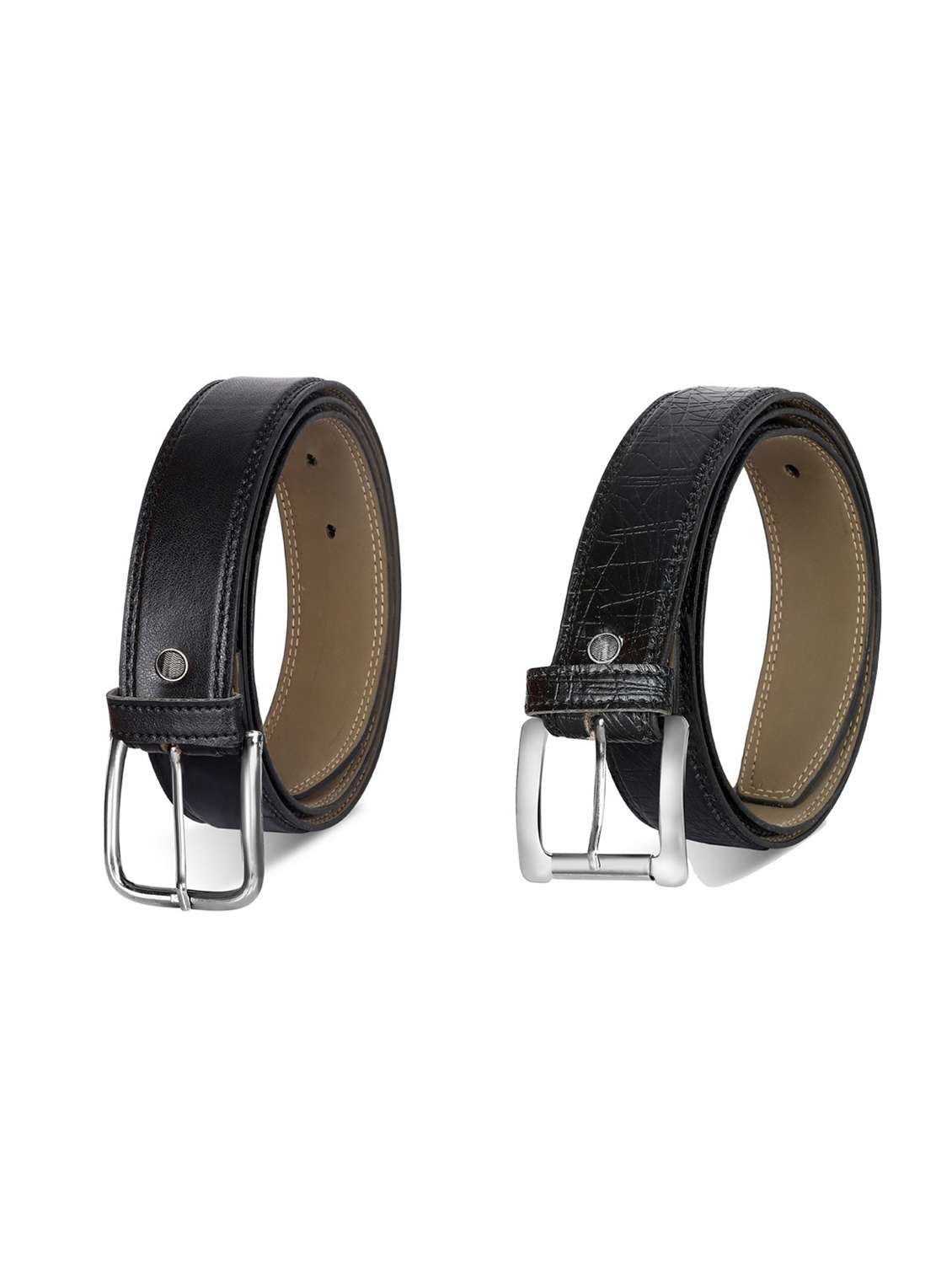 pack of 2 leatherette belt