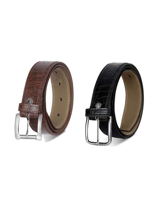 pack of 2 leatherette belt - 19227070 -  Standard Image - 0