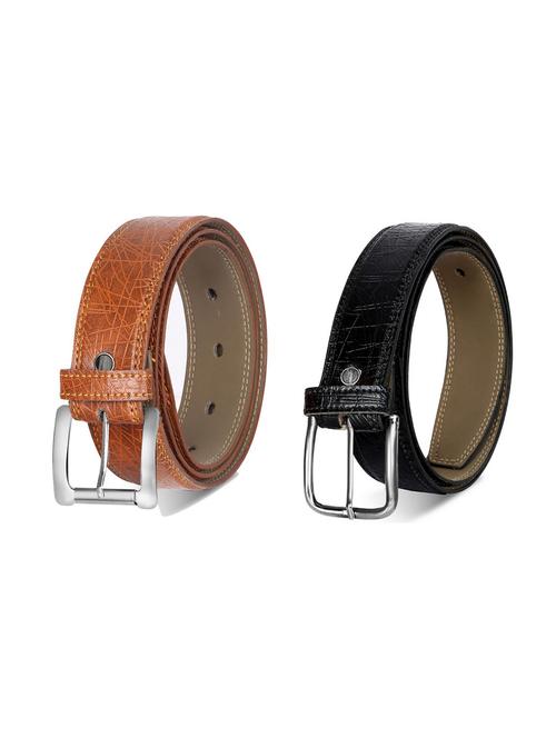 pack of 2 leatherette belt - 19227076 - Standard Image - 0