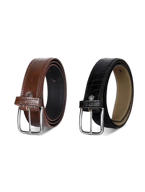 pack of 2 leatherette belt - 19227090 -  Standard Image - 0