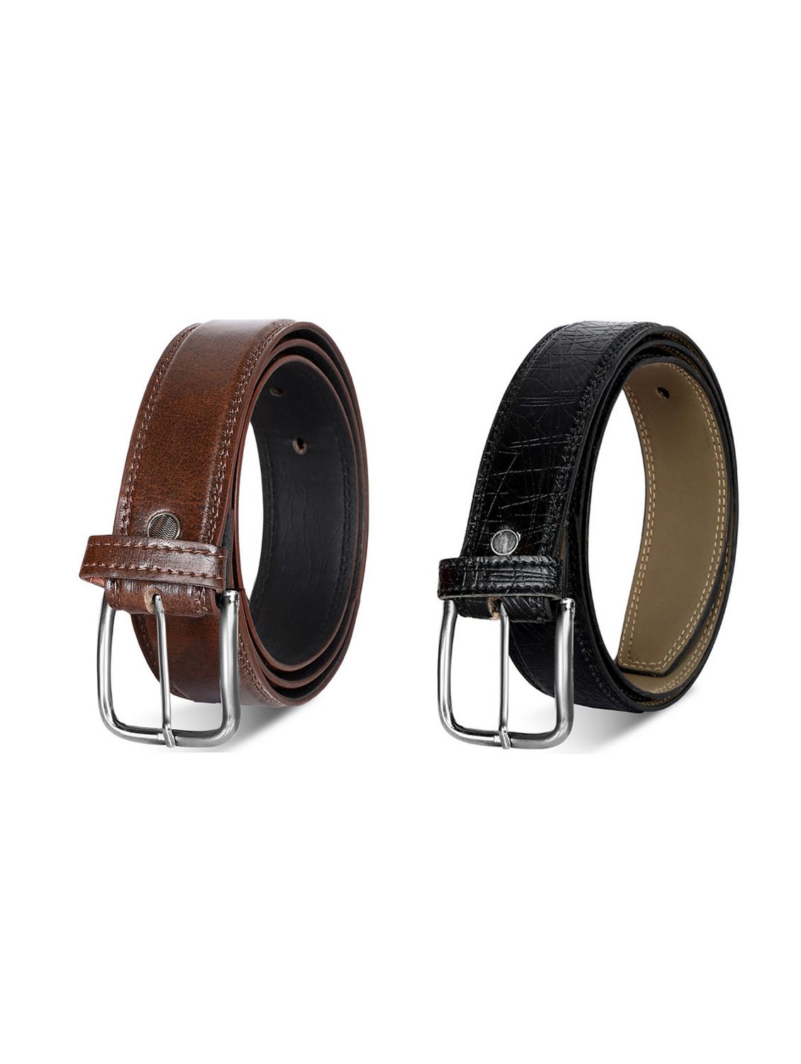 pack of 2 leatherette belt - 19227090 -  Zoom Image - 0