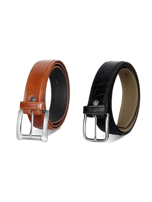 pack of 2 leatherette belt - 19227094 -  Standard Image - 0