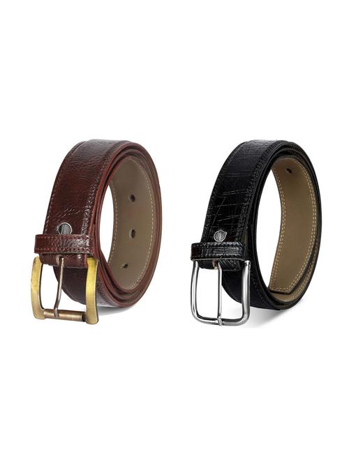 pack of 2 leatherette belt - 19227123 -  Standard Image - 0