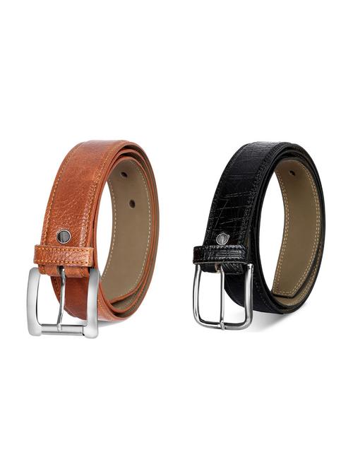 pack of 2 leatherette belt - 19227130 - Standard Image - 0