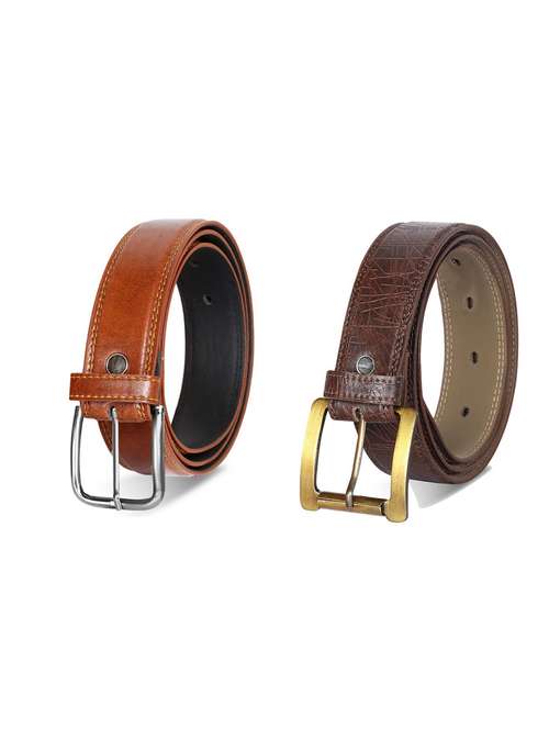 combo pack of multi colored leatherette belts - 19227402 - Standard Image - 0