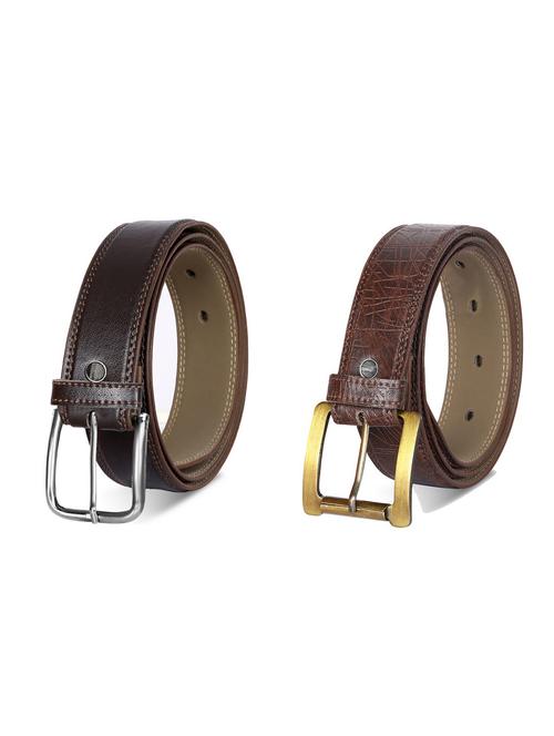 combo pack of brown leatherette belts - 19227450 - Standard Image - 0