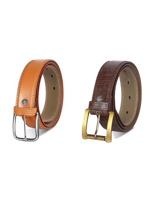 combo pack of multi colored leatherette belts - 19227456 - Standard Image - 0
