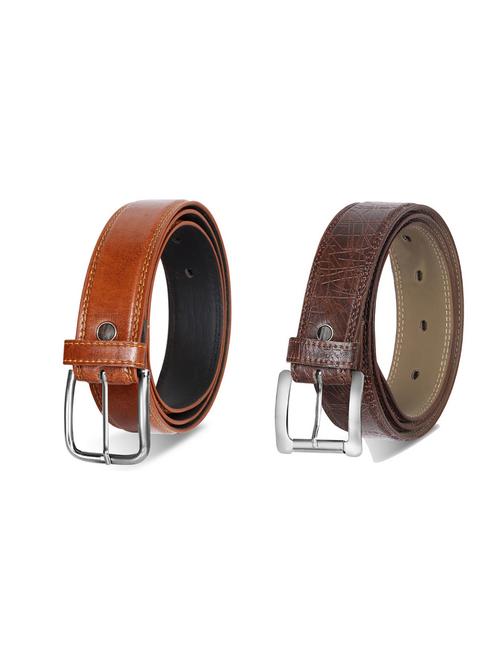 combo pack of multi colored leatherette belts - 19227502 - Standard Image - 0