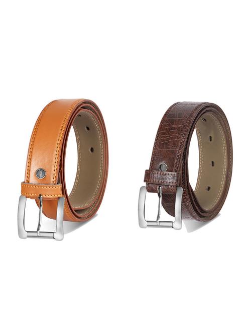 combo pack of multi colored leatherette belts - 19227554 - Standard Image - 0
