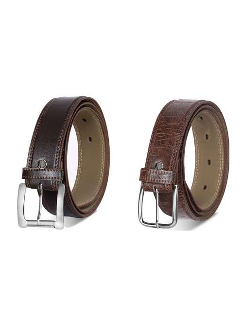 combo pack of brown leatherette belts - 19227745 -  Standard Image - 0