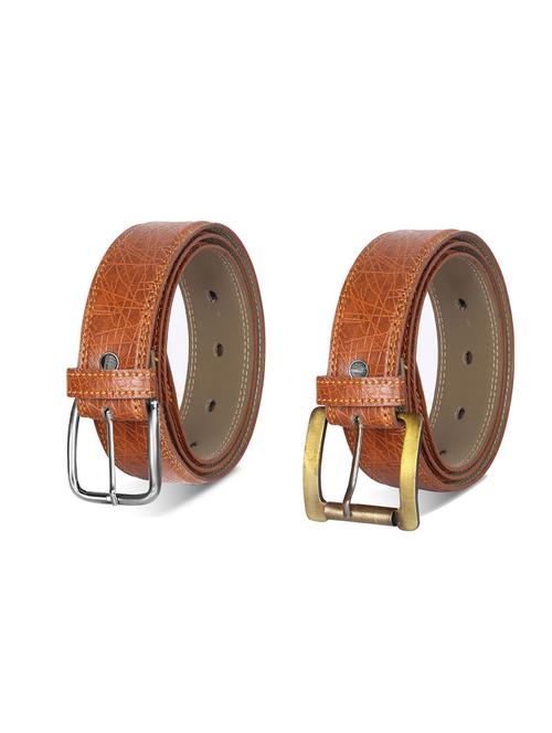 combo pack of brown leatherette belts - 19227969 -  Standard Image - 0