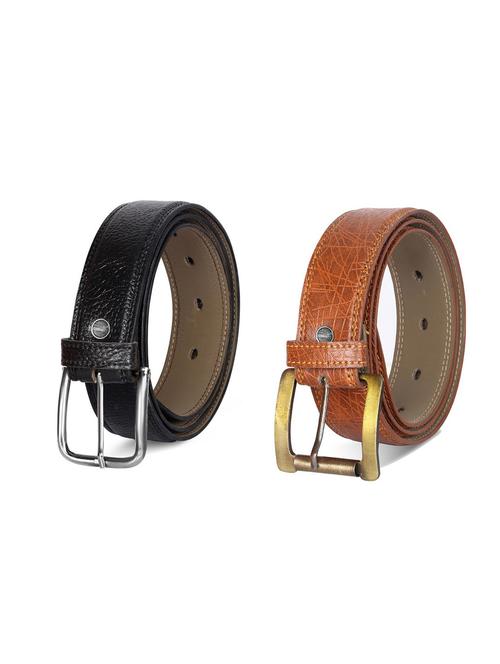 combo pack of multi colored leatherette belts - 19228011 - Standard Image - 0