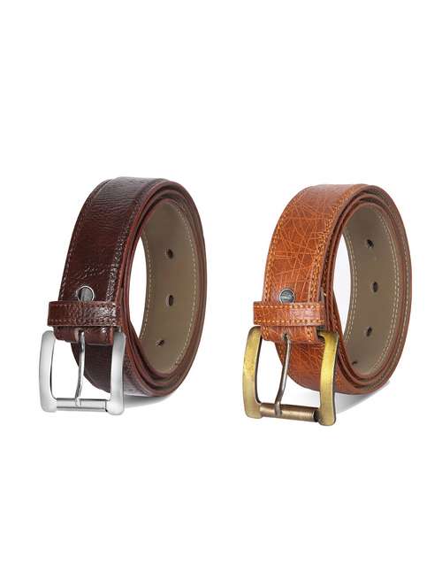 combo pack of multi colored leatherette belts - 19228015 - Standard Image - 0