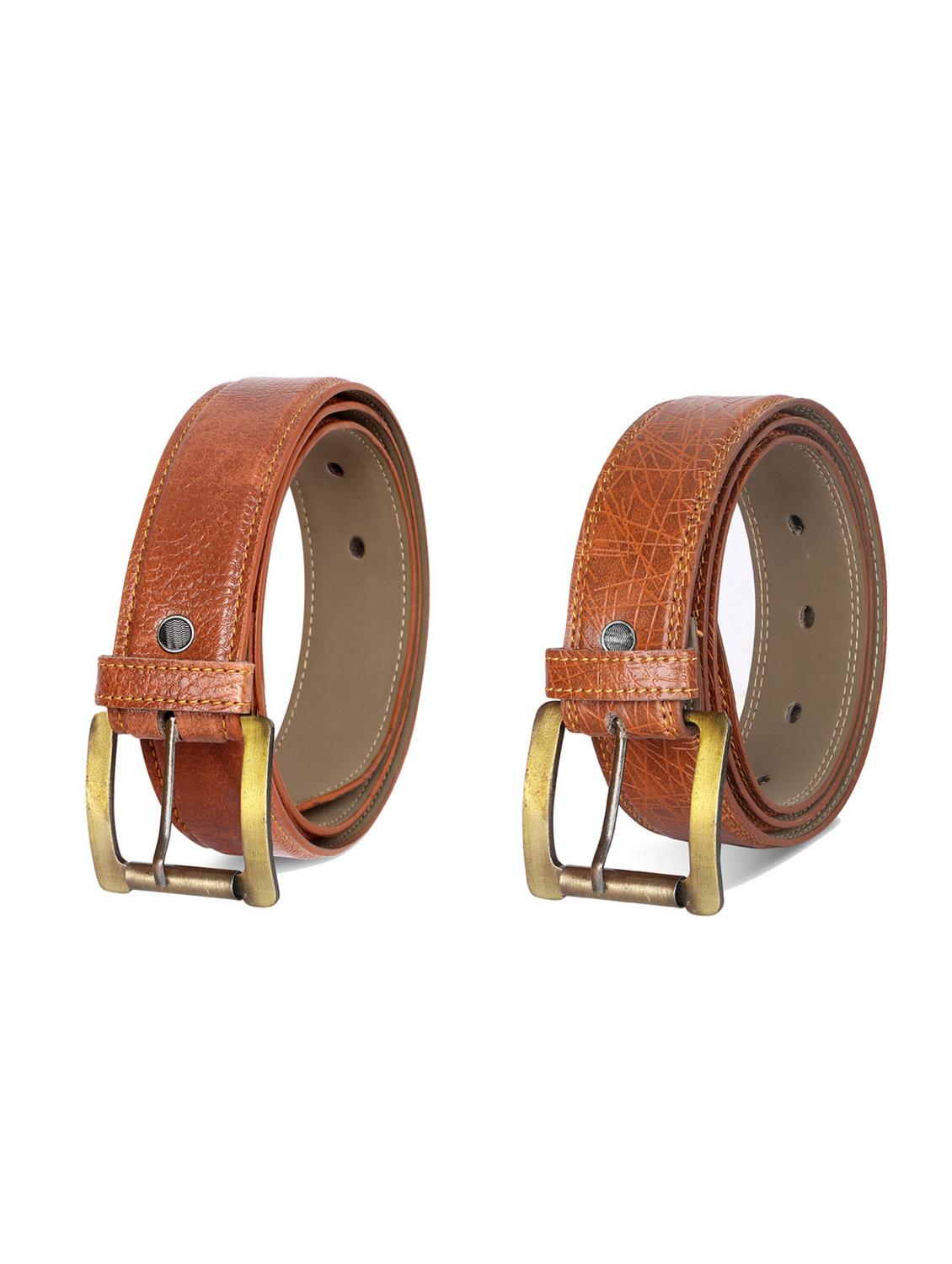 combo pack of brown leatherette belts - 19228020 -  Zoom Image - 0
