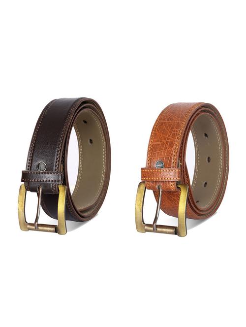 combo pack of multi colored leatherette belts - 19228032 - Standard Image - 0