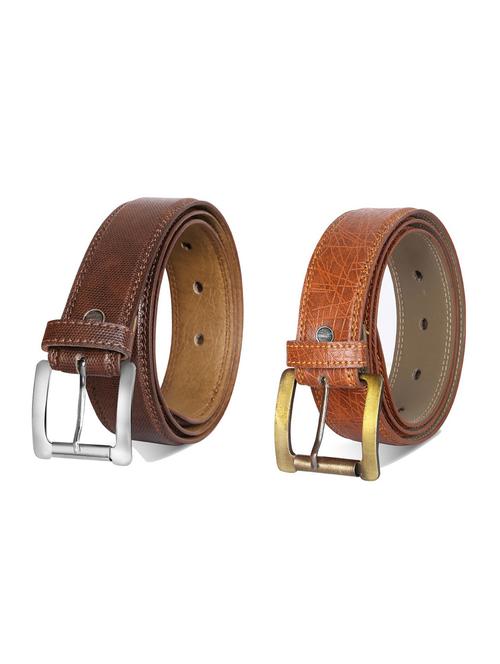 combo pack of multi colored leatherette belts - 19228051 - Standard Image - 0