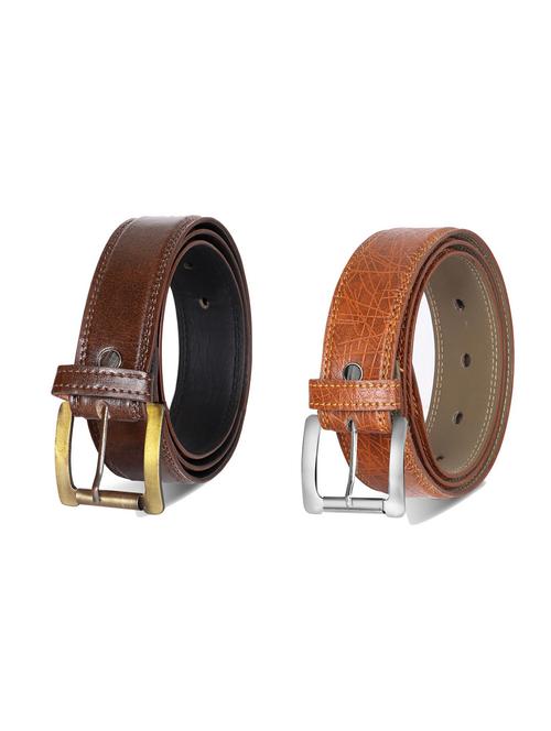 combo pack of multi colored leatherette belts - 19228072 - Standard Image - 0