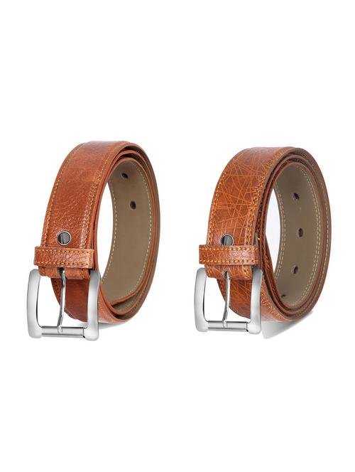combo pack of brown leatherette belts - 19228115 -  Standard Image - 0