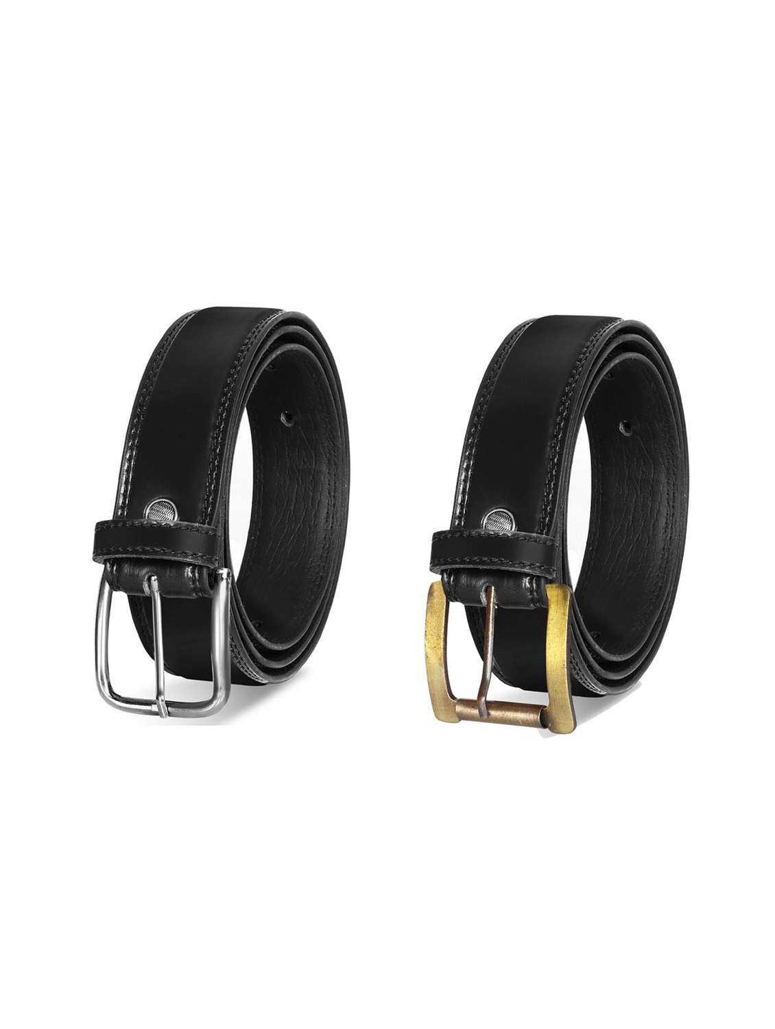 combo pack of black leatherette belts - 19228524 -  Zoom Image - 0