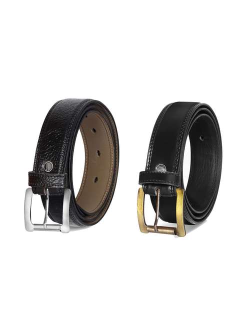 combo pack of black leatherette belts - 19228558 -  Standard Image - 0