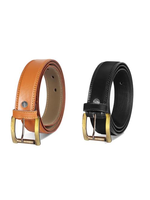 pack of 2 leatherette belt - 19228587 - Standard Image - 0
