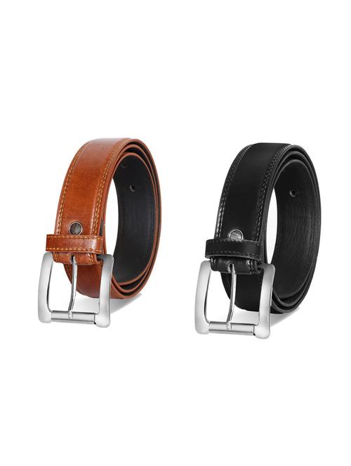 pack of 2 leatherette belt - 19228622 - Standard Image - 0