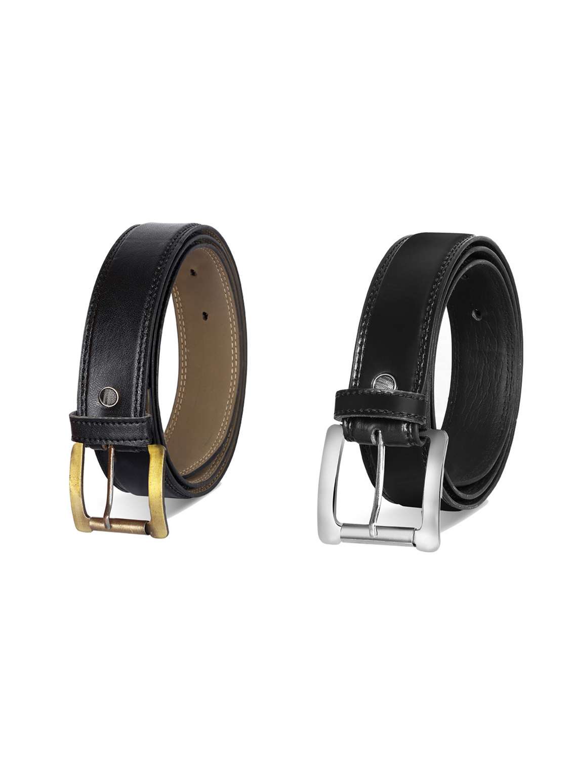 pack of 2 leatherette belt