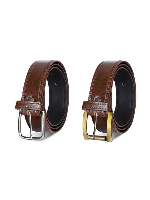 pack of 2 leatherette belt - 19229043 -  Standard Image - 0
