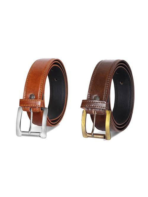 pack of 2 leatherette belt - 19229047 -  Standard Image - 0