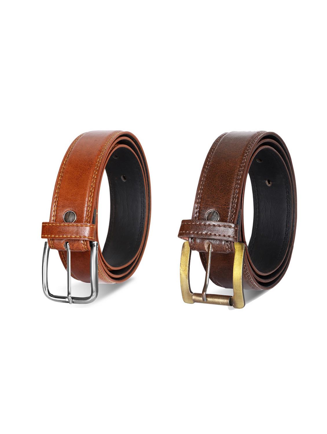 pack of 2 leatherette belt