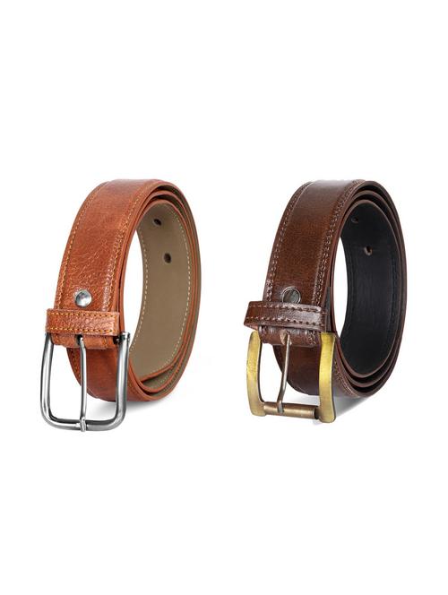 pack of 2 leatherette belt - 19229085 - Standard Image - 0