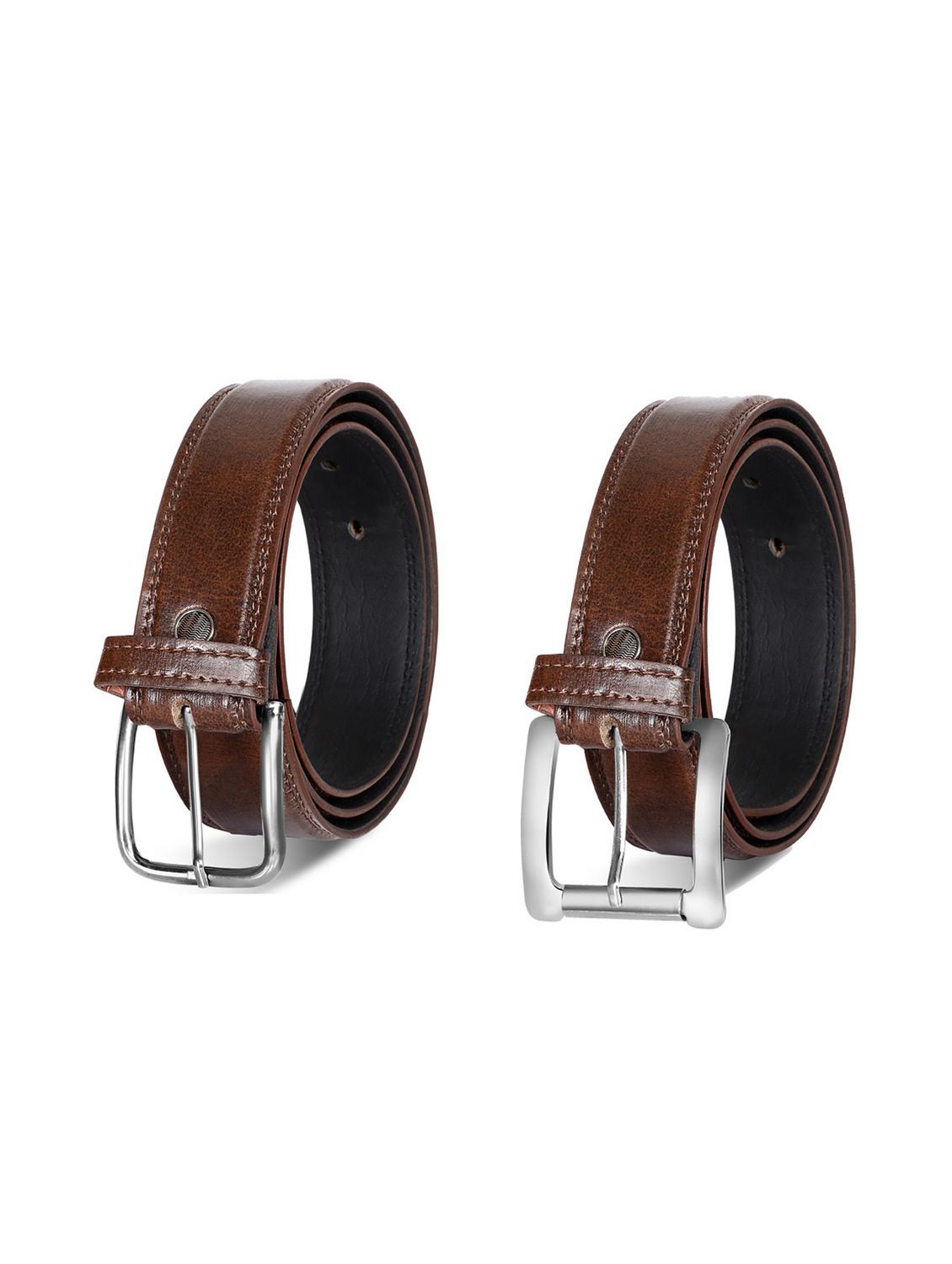 pack of 2 leatherette belts