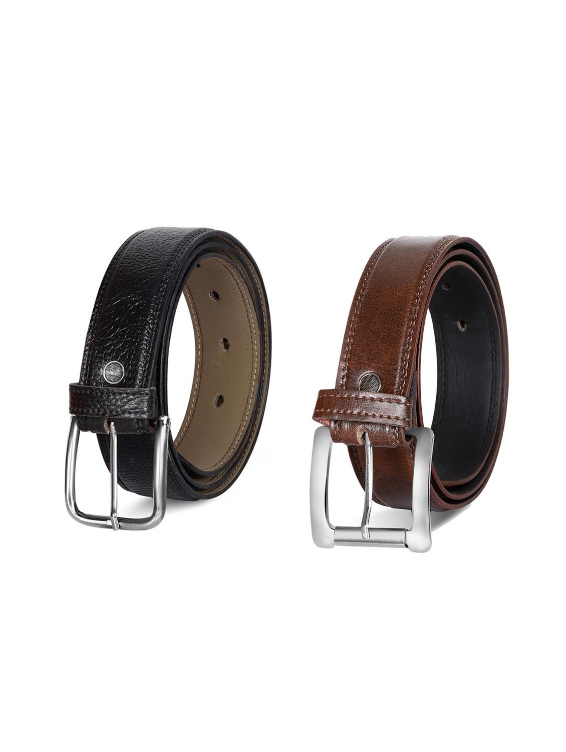 pack of 2 leatherette belts