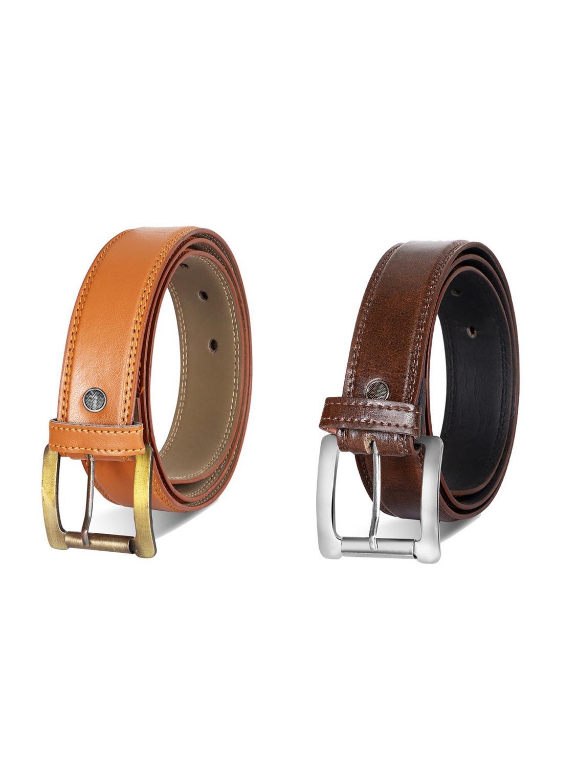 pack of 2 leatherette belts