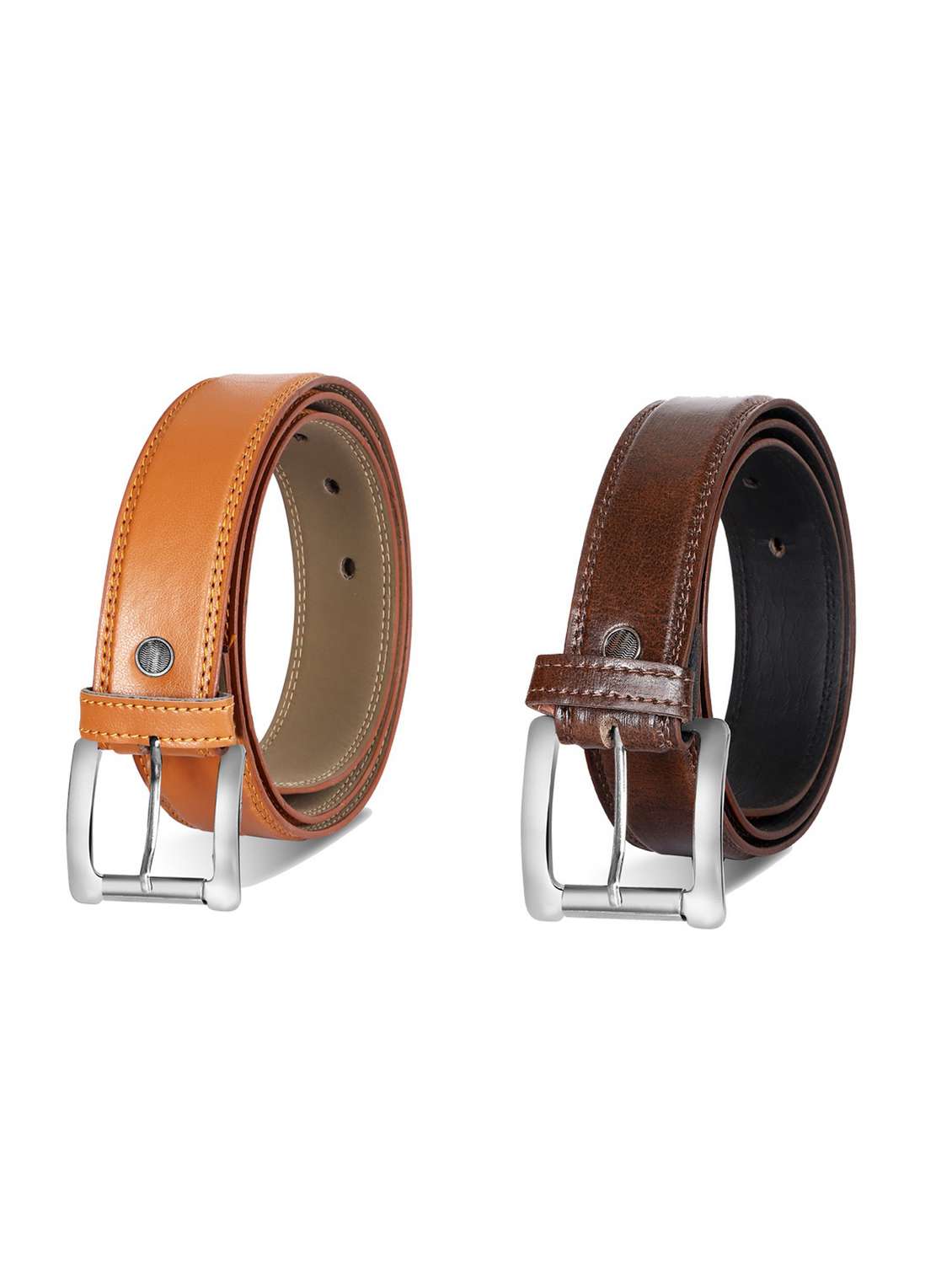 pack of 2 leatherette belts