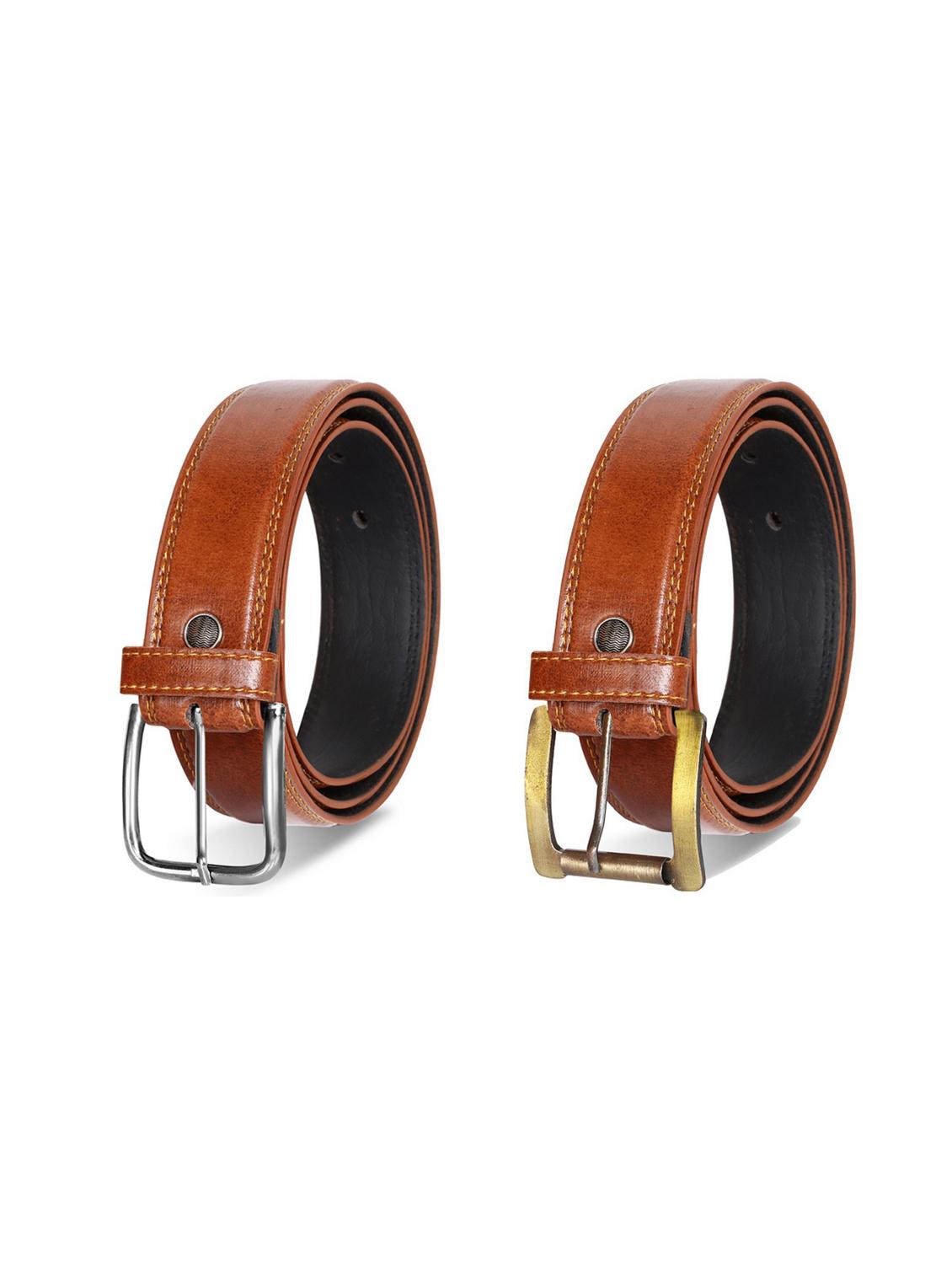 pack of 2 leatherette belts