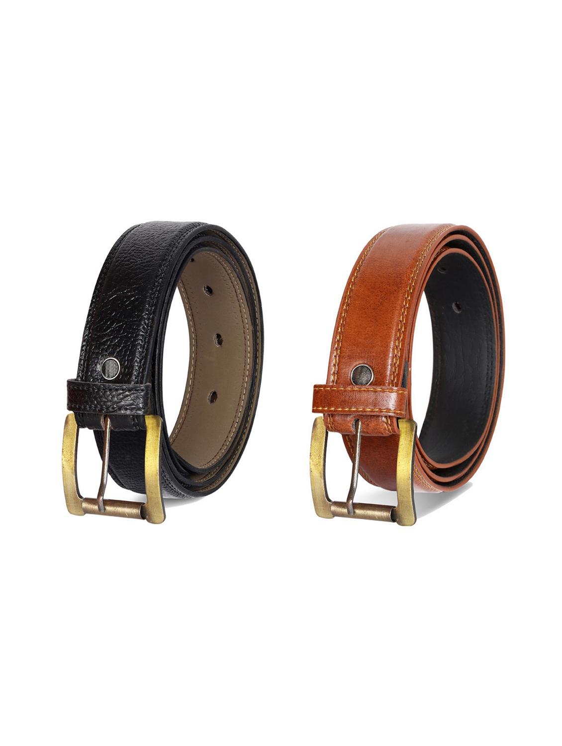 pack of 2 leatherette belts