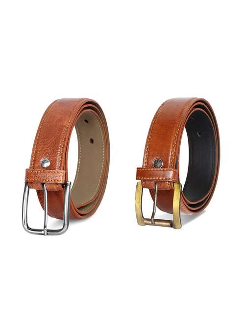 pack of 2 leatherette belts - 19229562 -  Standard Image - 0