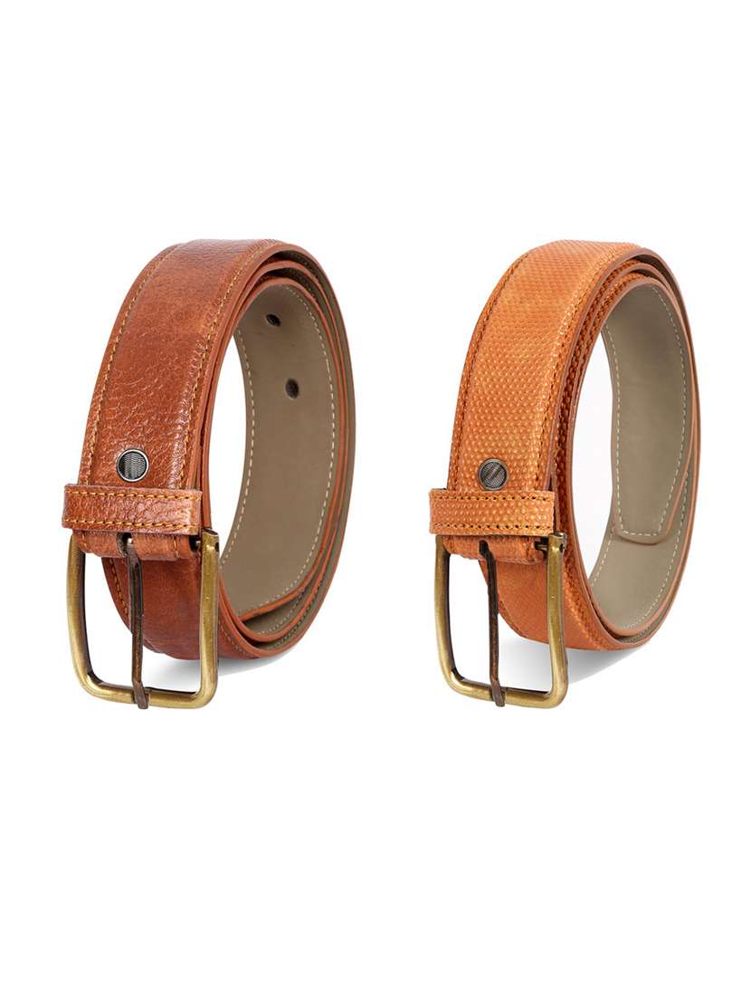 pack of 2 leatherette belts