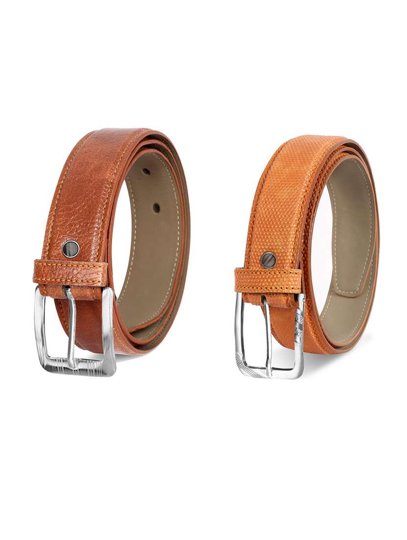 pack of 2 leatherette belts