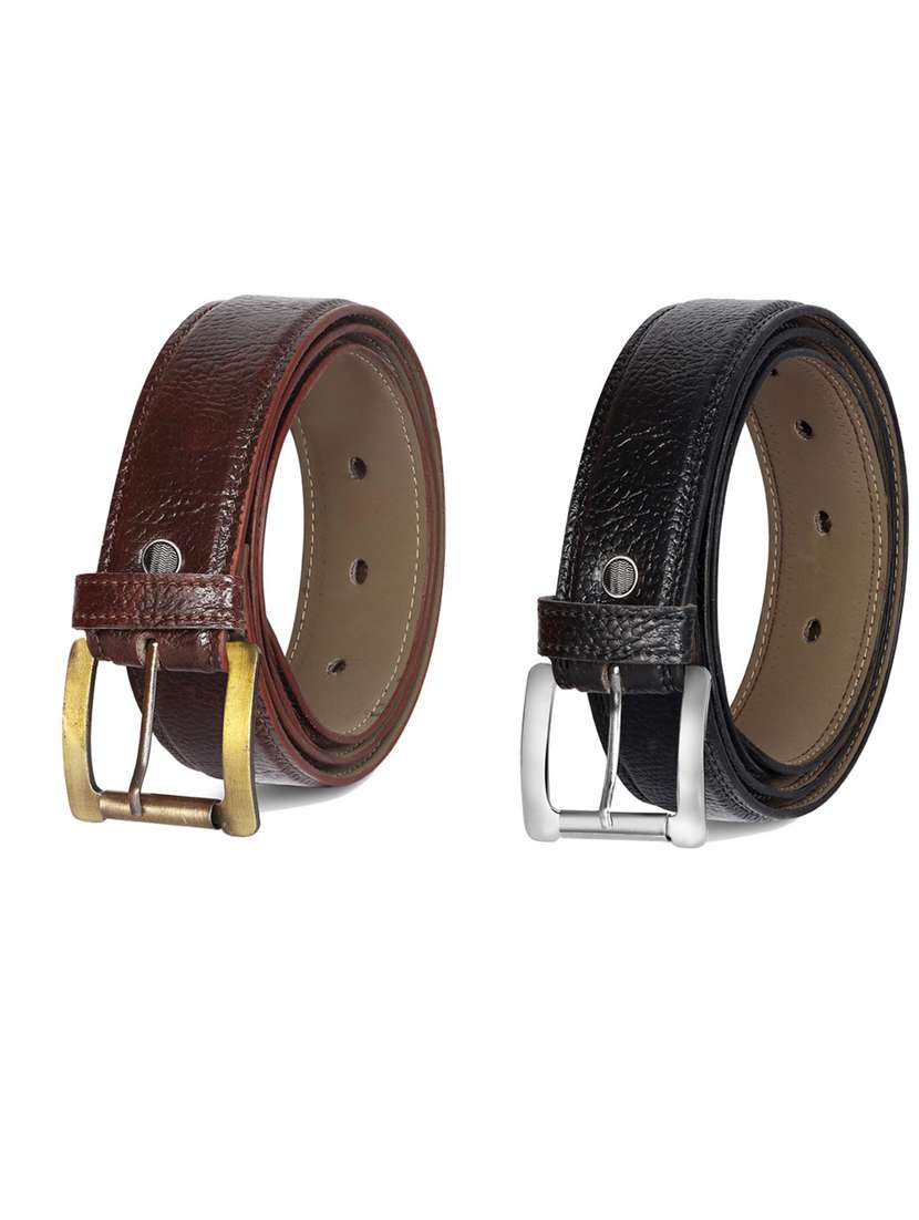 pack of 2 leatherette belts