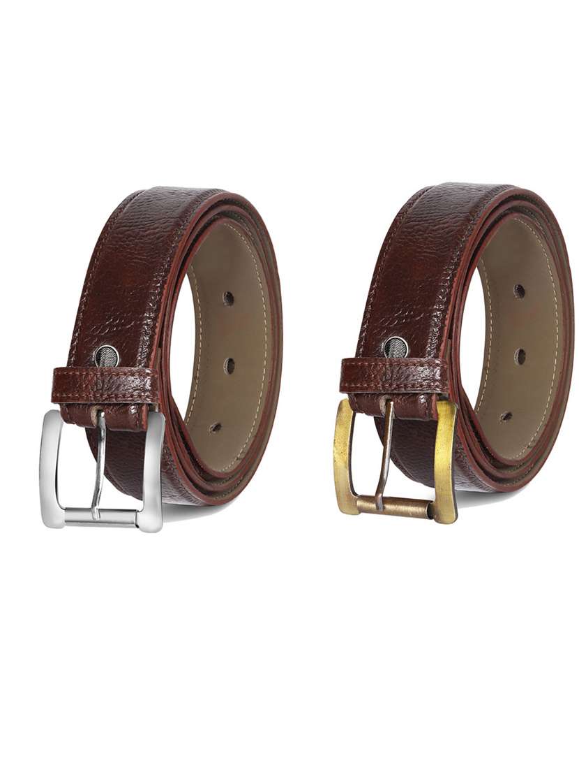 pack of 2 leatherette belts