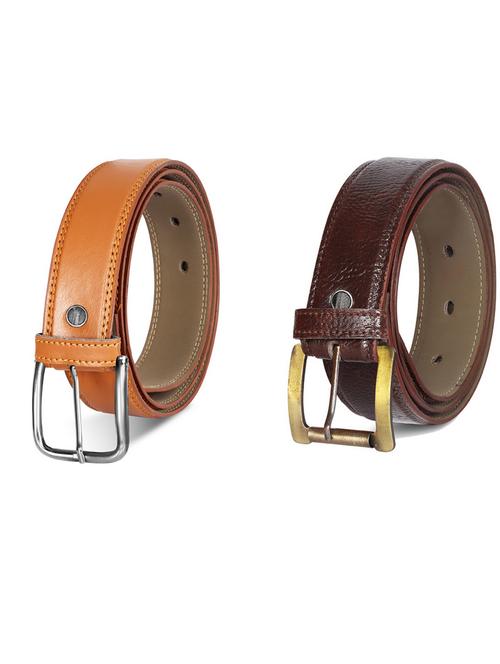 pack of 2 leatherette belts - 19231424 -  Standard Image - 0