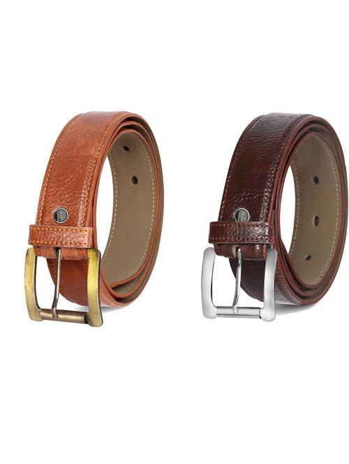 pack of 2 leatherette belts - 19231449 -  Standard Image - 0
