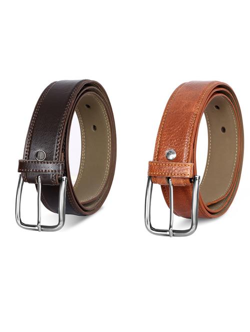 pack of 2 leatherette belt - 19231796 - Standard Image - 0