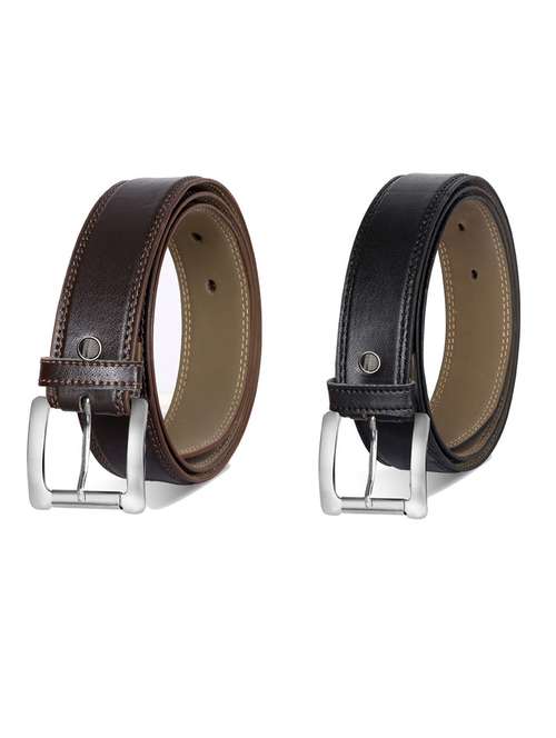 pack of 2 leatherette belt - 19231936 -  Standard Image - 0