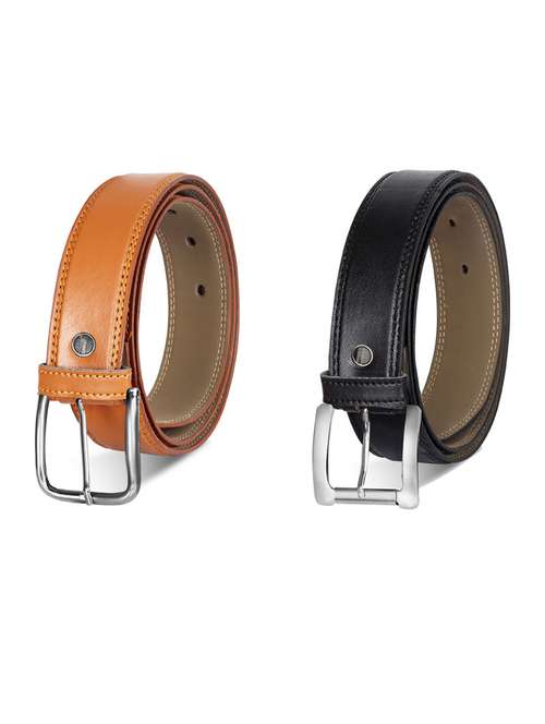 pack of 2 leatherette belt - 19231944 -  Standard Image - 0